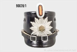 Schleswig-Holstein Tschako Polizei, komplett mit Emblem (1 Befestigungsschraube fehlt), ...