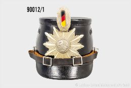 Westfalen Tschako Polizei, komplett mit Emblem, Sturmriemen und Feldzeichen, ...
