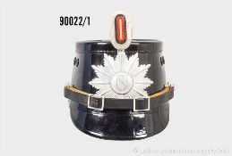Rheinprovinz Tschako Polizei, komplett mit Emblem, Sturmriemen und Feldzeichen, ...