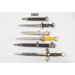 Konv. Fliegerdolch, Klingenätzung "Zur Erinnerung an meine Dienstzeit", SS-Dienstdolch ...