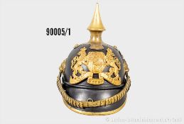 Bayern Pickelhaube für Gendarmarie, frühe hohe Form, komplett mit abschraubbarer ...