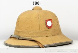 Tropenhelm Afrikakorps der Waffen-SS, komplett mit Kinnriemen, Innenfutter, Hersteller ...