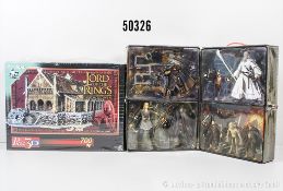 Lord of the Rings Toy Biz Action Figure Carry Case mit Figuren 81656 und Hasbro Wrebbit ...