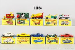 Matchbox 10 Modellfahrzeuge Nr. 11, 13, 14, 15, 16, 17, 19, 20, 21 und 22, 1:66, ...