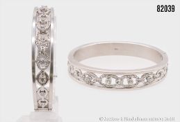 Goldarmreif 750 WG, mit Diamanten ca. 2,5 ct, w-si-pi, ca. 90 g, D ca. 6 cm, B ca. 1 ...