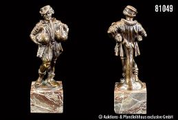 Gänsemännchen, Bronze, dunkelbraun patiniert , rückseitig auf der Plinthe bezeichnet ...