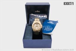 Festina Herrenarmbanduhr, Chronograph Day / Date / 24 Hour, goldfarben, mit leichten ...