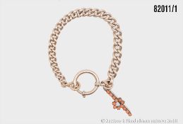 Armband 585 Rotgold, mit Anhänger, Anhänger mit Korallen, zusammen ca. 46 cm, L ca. ...