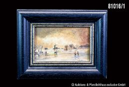 Zugeschrieben Adolf Stademann (1824 München - 1895 ebd.) Winterlandschaft mit See und ...