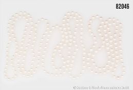 3 Perlenketten, ohne Verschluss, Akoya Zuchtperlen, D bis 41 cm (Länge ca. 82 ...