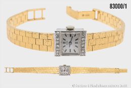 Ebel Golduhr 750 Gelb/Weißgold, mit Diamanten 8/8, ca. 0,32 ct, w-vs, Gesamtgewicht ca. ...