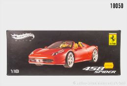 Hotwheels Elite Ferraris, 458 Spider, Metall, 1:18, Z 0-1, ...