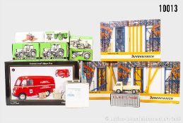 Modellfahrzeuge und Zubehörpackungen, dabei First Gear International Metro Van, Cursor ...