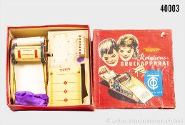 Tippco Rotations-Druckapparat 210, Blech, Tinte ausgelaufen, Z 2, OVP teils ...