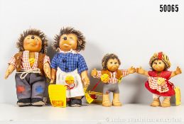 Steiff Mecki Familie nach Diehl Film, Mohair/ Gummi, Mecki Nr. KFS, Nr. 7627/17, Micki ...
