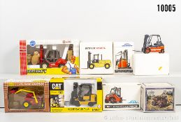 Modellfahrzeuge, dabei Joal Compact Manitou MSI 50, NZG, O&K AS600 und Hyster H250XL ...