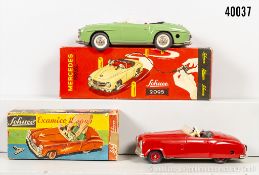 2 Schuco Fahrzeuge, Blech, Examico II 4004 (mit Anleitung) und 2095 Mercedes 190 SL, ...
