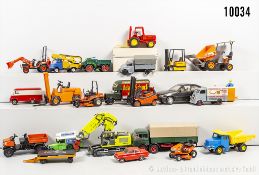 Konv. Modellfahrzeuge, dabei Strenco Hanomag, Joal, NZG usw., Metall/ Kunststoff, L bis ...