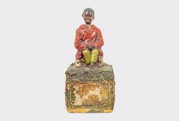 Missionsspardose mit Wackelkopf, sogenannter "Nickneger", um 1900, bemalte ...