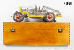 Trix montierter Baukasten-Rennwagen 86052, komplett?, Anleitung, Holzkiste ( L 62 ...