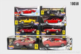 Hotwheels Ferrari Modelle, dabei 550 Maranello, 612 Scaglietti, 1970 Dino 246 GTS usw., ...