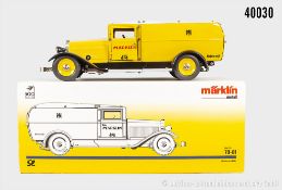 Märklin Reichspost Lkw 70-01, Blech, L ca. 38 cm, Briefmarkennummer 0777, Uhrwerk ...