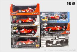 Hotwheels Racing Formel 1 Modellfahrzeuge, überwiegend Michael Schumacher, dabei 56133, ...