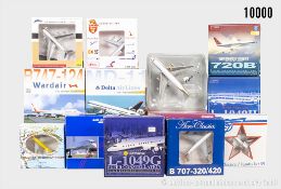 Flugzeugmodelle, dabei Dragon, Herpa usw., Metall, 1:400, Z 0-2, ...