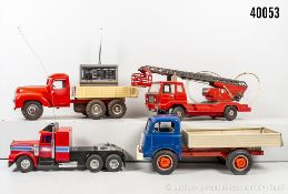 Konv. Modellfahrzeuge, Schuco, Joustra, Gama, Blech/ Kunststoff, L bis ca. 42 cm, 1x ...