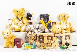 Steiff Tiere, Mohair/ Webpelz/ Wolle, überwiegend KF, teils Schild, dabei Nr. Slo Nr. ...
