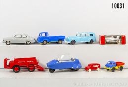 Konv. Modellfahrzeuge, dabei Cursor, Schuco usw., überwiegend Kunststoff, L bis 16,5 ...