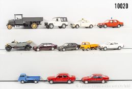Cursor Modellfahrzeuge, dabei Mercedes-Benz 200-300E 1084, 1292, Puch Geländewagen 679, ...