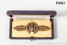 Frontflugspange für Kampflieger in Bronze, Buntmetallausf., Hersteller "R. S. S.", im ...