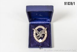 Fliegerschützenabzeichen, Buntmetallausf., Hersteller "B. & N L", im dazugehörigen ...