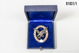 Bordfunkerabzeichen, Buntmetallausf., Hersteller "C. E. Juncker Berlin SW", frühe ...