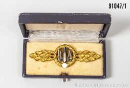 Frontflugspange für Kampflieger in Gold, Buntmetallausf., Hersteller "G. H. Osang ...