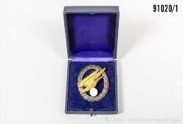 Fallschirmschützenabzeichen, Buntmetallausf., Hersteller "C. E. Juncker Berlin SW", ...