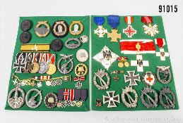 Konv. 1957er Auszeichnungen, u.a. Kriegsmarine, Dienstauszeichnungen, Rotes Kreuz, ...