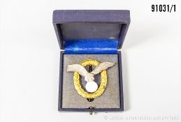 Doppelabzeichen, Buntmetallausf., ohne Hersteller, im dazugehörigen Etui, Filz im Inlet ...