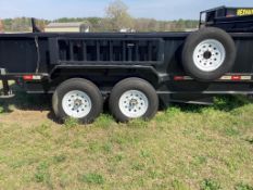 2022 Nexhaul 14ft dump trailer with roll tarp.