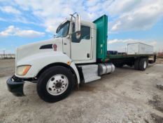 2010 Kenworth T3 Class 7 Flatbed, 4x2, w Tuck-Under Liftgate