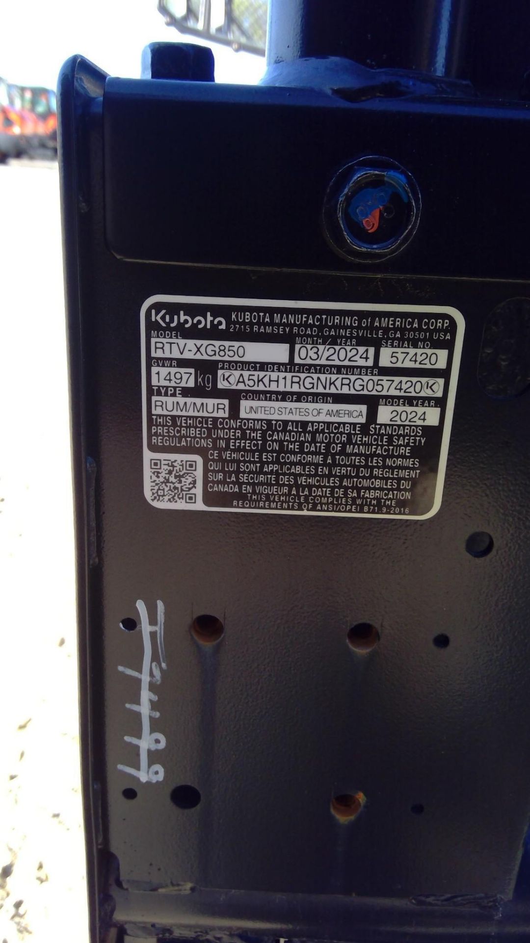 2024 Kubota RTXG850 GLAS24-A - Image 7 of 7