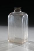 Vierkantflasche mit Zinnschraubverschluß