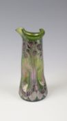 Vase mit galvanisiertem Feinsilber-Dekor ''Creta Papillon''