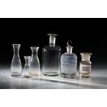 Konvolut sechs Apothekergläser