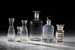 Konvolut sechs Apothekergläser
