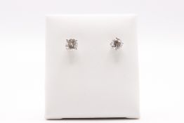 Exquisite 1.5ct Natural Diamond Earrings – 18kt White Gold