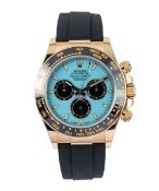 Rolex Daytona Turquoise' Dial Oysterflex 126518ln Box And Card 2025 Year 18k Yellow Gold