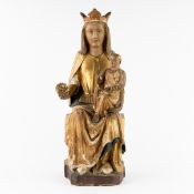 Bressers-Blanchaert, Madonna and Child, Sedes Sapientiae, patinated plaster, Gothic Revival.