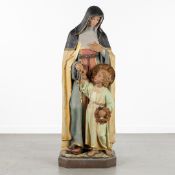 Saint Joan of Valois, Jeanne De Valois, polychrome patinated plaster.